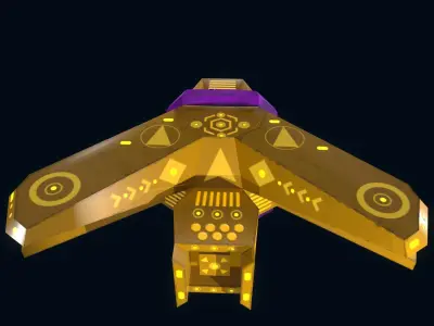 Spaceship Low-poly 3D model purchase