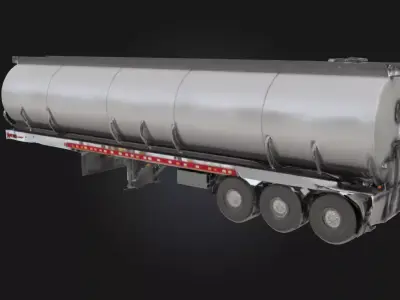 Tanker Trailer  Industrial Liquid Transport  3D model