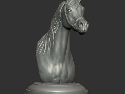 Arabian horse bust Free 3D print model
