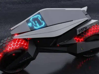 motorcycle robot 3D model buy