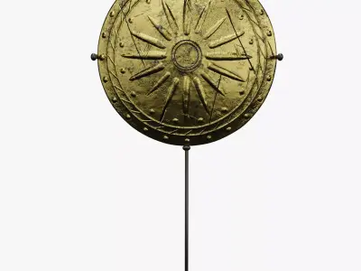 A HISTORICAL KINGS SHIELD USED IN A BATTLE MODEL IN LOW-POLY Low-poly 3D model
