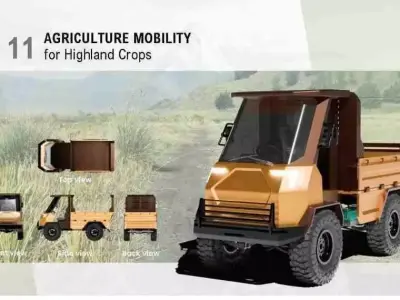 Agriculture Mobility for Highland Crops Electric Truck 3D model
