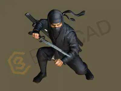 Ninja 3D Model High Detail Stealth Character 3D model