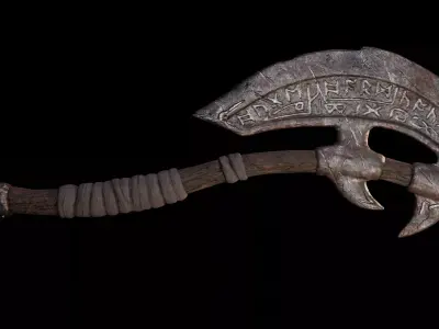 Viking Axe Low-poly 3D model Low-poly 3D model