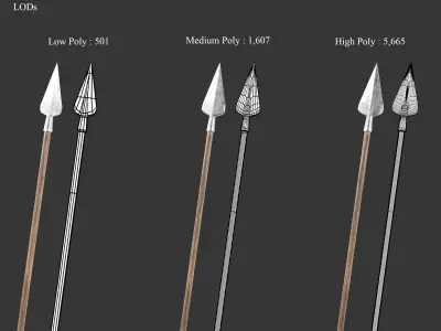 Medieval Collection Elegant Ranged Weapons 3D Model Pack