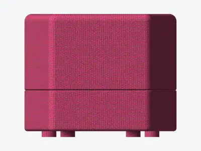Furniture - Seating - Contemporary - Scoop - Foot Stool Low-poly 3D model