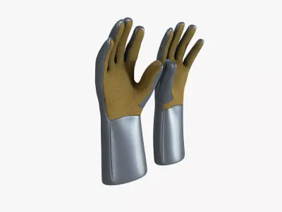Heat Resistant Gloves 3D model