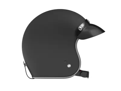 Scooter Motorcycle Helmet Vintage 3D Model Low-poly 3D model