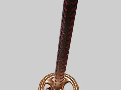 Katana Dagger Falchion Sword 3D Model Free 3D model