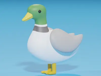 Cartoon Duck 3D model order