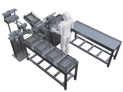 Automatic feeding processing system 3D model
