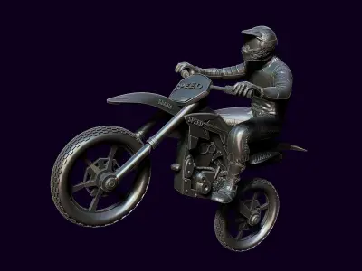 racer and motorcycle Suzuki rmz-250 3D print model