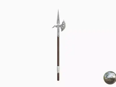 Switzerland Middle age Axe  Low-poly 3D model