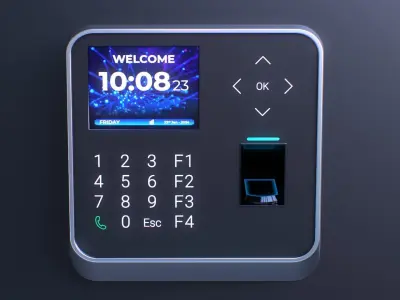 Biometric Attendance System Scanner Low-poly 3D model