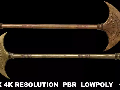 Egyptian Palm Axe Low-poly 3D model