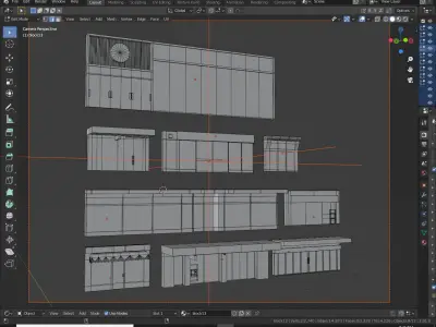Storefront Shopfront Starbucks Coffee Shop Retail City Low-poly 3D model purchase