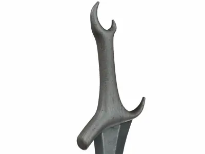 Curved sword 14 3D model
