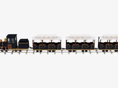 Amusement Park Train 3D model buy
