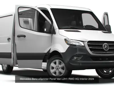 Mercedes eSprinter Panel Van HQ Interior 2025 3D Model Pack