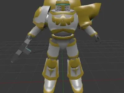 Galactic Paladin Commander Low-poly 3D model
