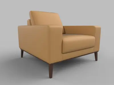 sofa chair Low-poly 3D model get
