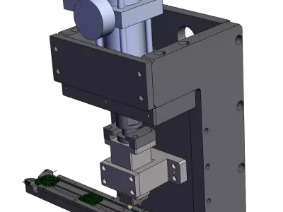 10T I-shaped pneumatic booster cylinder press 3D model