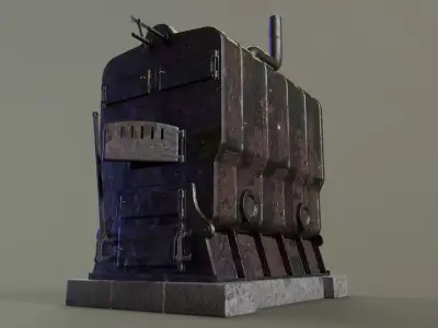Old boiler Low-poly 3D model