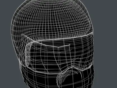 Gas mask helmet 3d model scifi Low-poly Low-poly 3D model Low-poly 3D model 2