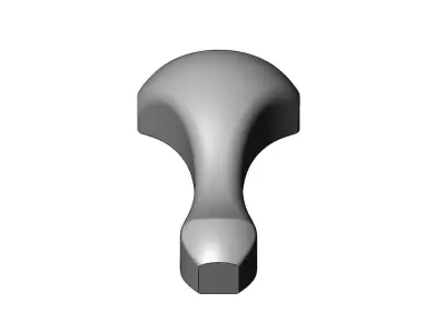 Antique Queen Anne Leg and Feet 3D print model