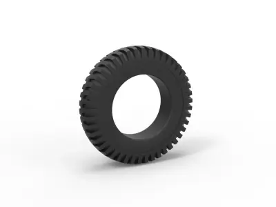 Military tire 7 Scale 1 to 10 3D print model
