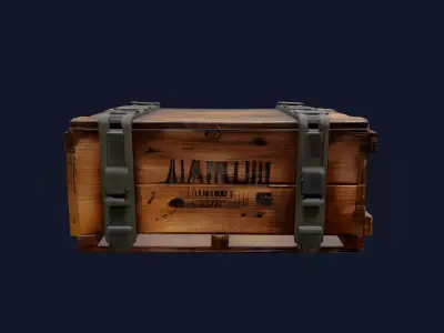 Authentic Military Supply Crate 3D Model 3D model