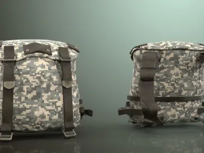Tactical Military Bag Pack 01 Free 3D model