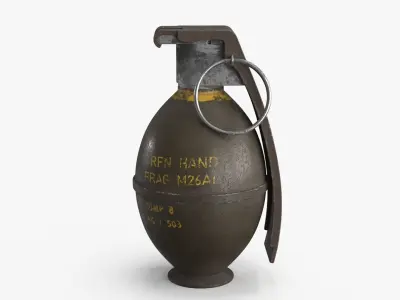 Hand Grenade v3 Low-poly 3D model