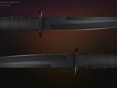 Tanto knife and textures Free low-poly 3D model