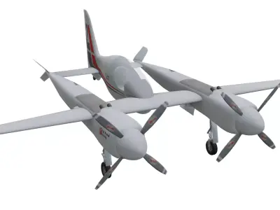 Rutan Pond Racer Low-poly 3D model