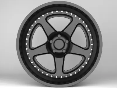 Brixton Forged tr05 Wheels Low-poly 3D model