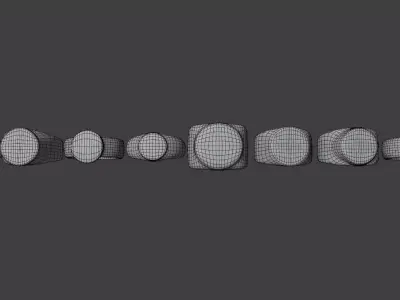 8 Power Rings Set - Lantern Corps Style 3D Print Ready Low-poly 3D model