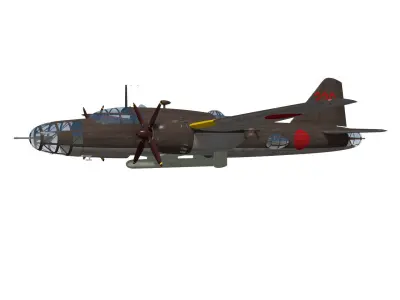 Ki67 Type4 heavy bomber Hiryu and i go model1 kou  3D model
