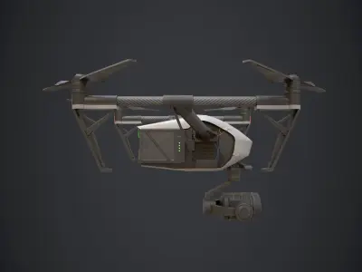 Drone DJI Inspired Low-poly 3D model
