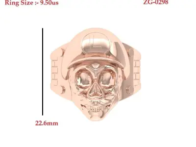 Skull Ring 3D print model