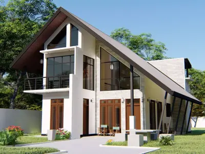 Private Family Cottage 3D model