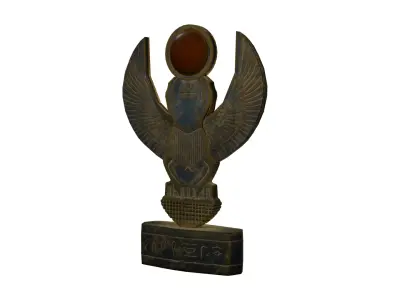 Scarab Statue Low-poly 3D model