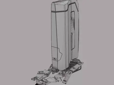 Sci-fi Cleaner Bot 3D model