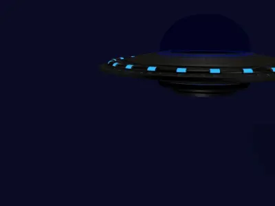 Ufo 3d model alien spaceship flying 3D model