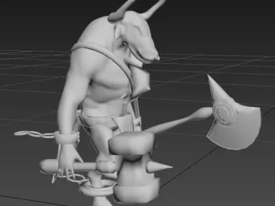 Minotaur bull 3D print model