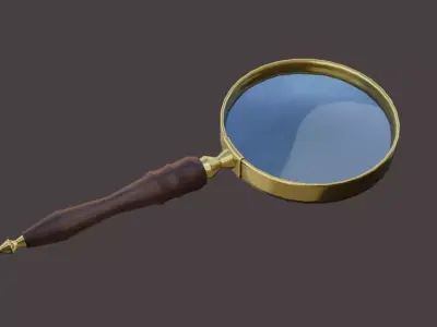 Magnifying Glass 3D Model  Low-poly 3D model