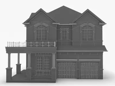 Cottage House 12  Low-poly 3D model