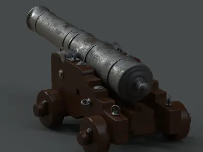 French Naval Cannon 3D print model