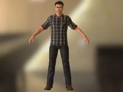 BradPitt Low-poly 3D model