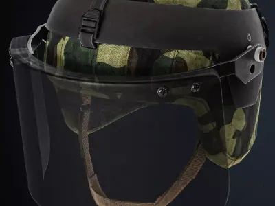 Kiver-M Helmet Low-poly 3D model